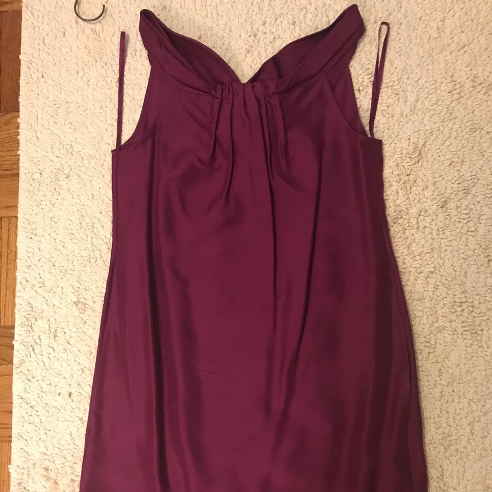 Banana Republic Silk Ruched Dress Purple - S